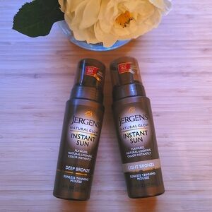 2pk Jergens Natural Glow Instant Sun Light Bronze Sunless Tanning Mousse 6oz